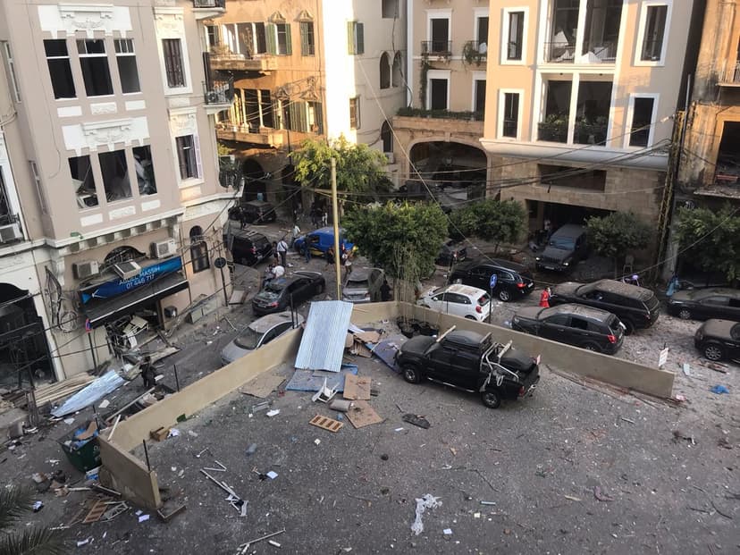 Damage at the Port of Beirut after the August 2020 explosion