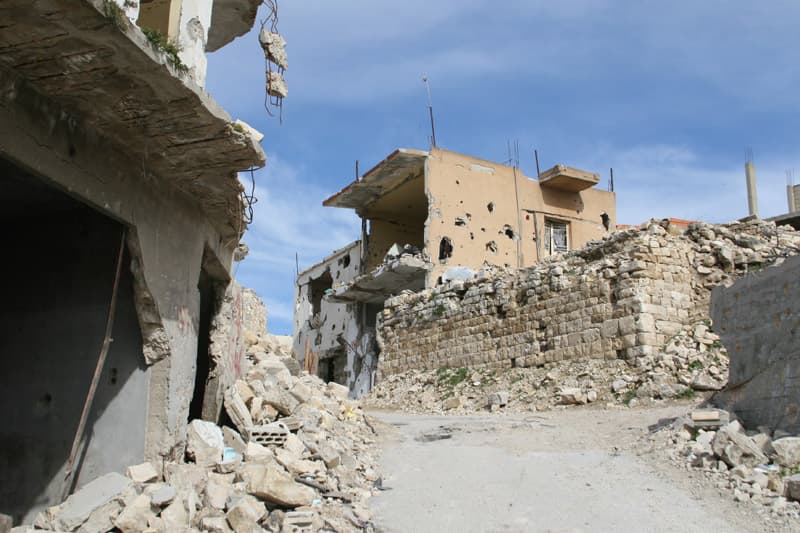 Destruction in Bint Jbeil after the 2006 war