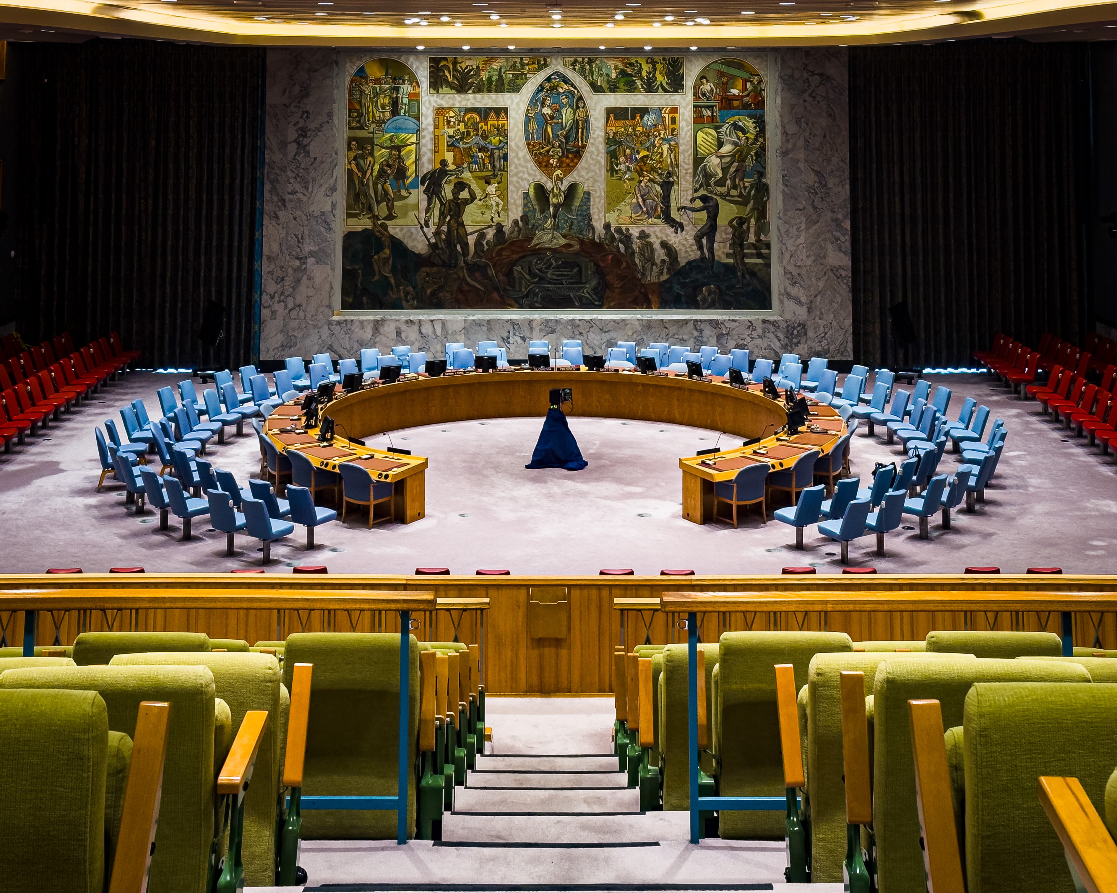 The United Nations Security Council chamber in New York